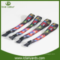 Custom made single side printed sublimation wristbands